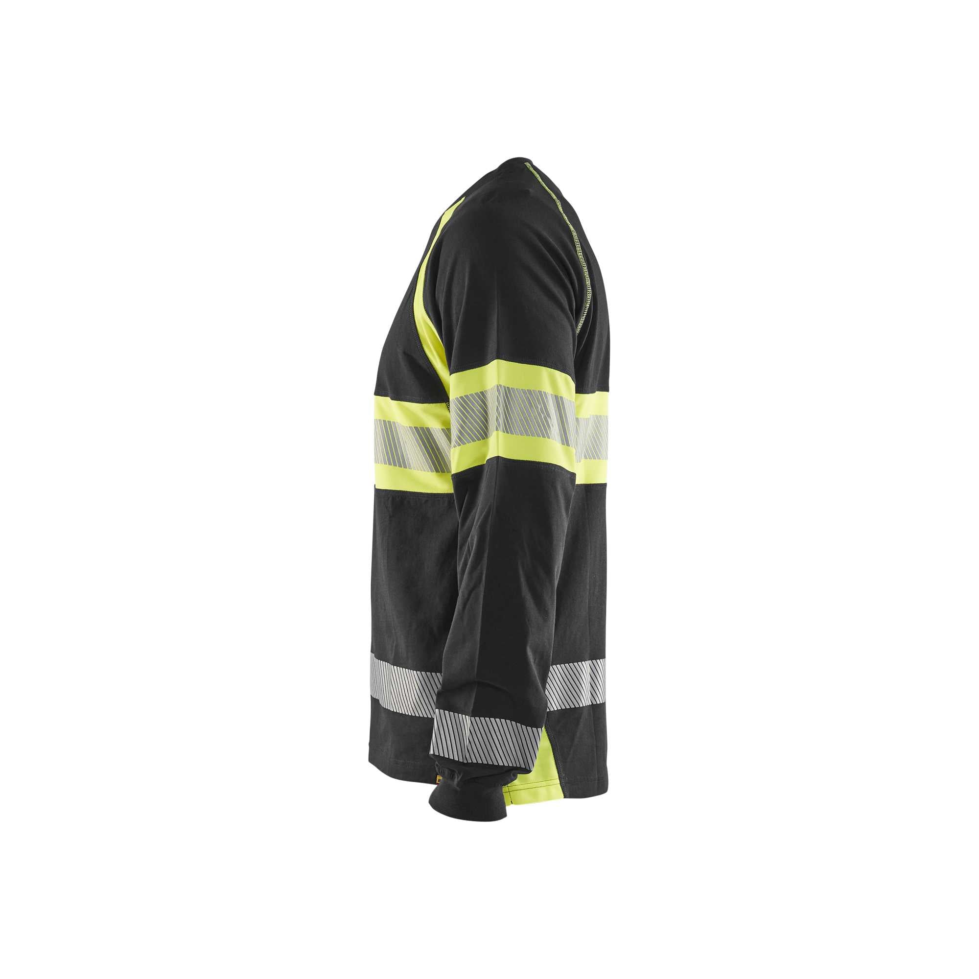 BLAKLADER 35101030 Hi Vis Long Sleeved T Shirt Hi Vis Reflective Long Sleeve Work T-Shirt MEN - 100% Cotton